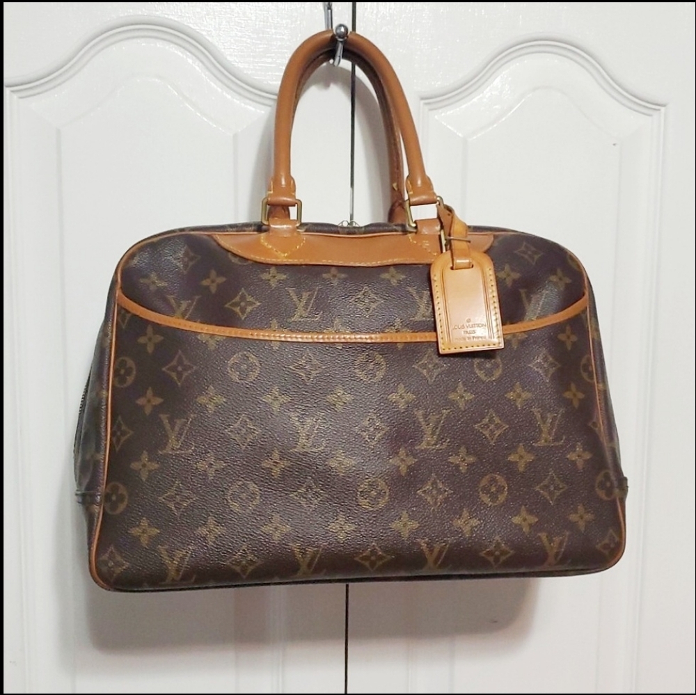 🇨🇵Louis Vuitton Signature Monogram Brown Deauville Large Handbag - Picture 4 of 17